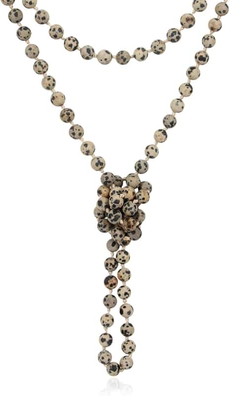 60-inch Handmade Multi-Layer Bead Wrap Necklace