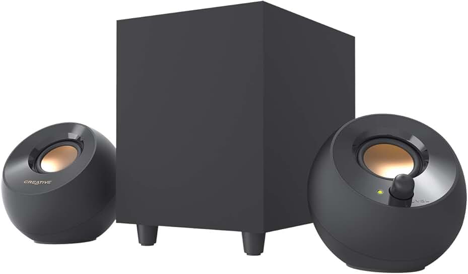 Desktop Speakers with Subwoofer and Far-Field Drivers