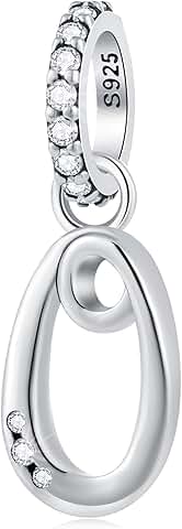 Letter and ampersand charms for necklaces and bracelets