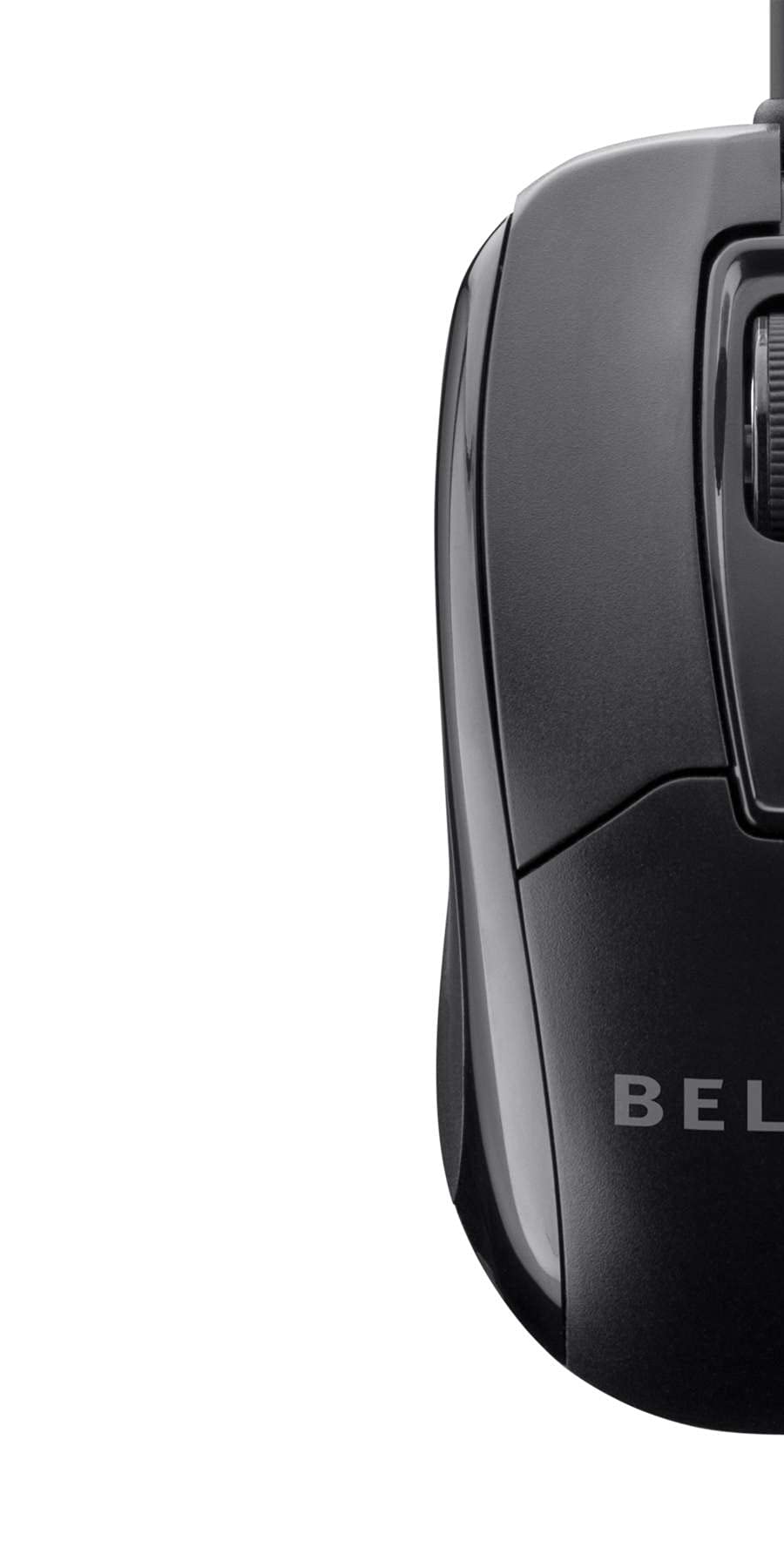 3-Button Wired USB Optical Mouse with 5-Foot Cord, Compatible with PCs, Macs, Desktops and Laptops, Black - F5M010qBLK