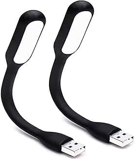 Mini Flexible USB LED Reading Light, 2 Pack