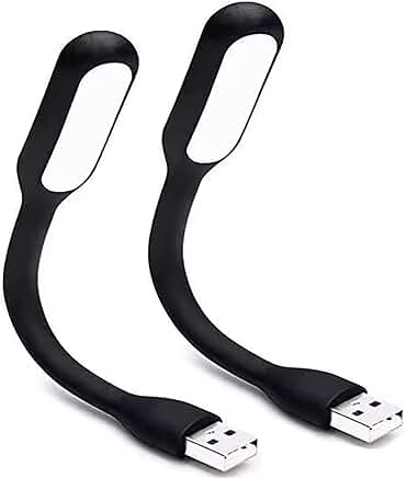 Mini Flexible USB LED Reading Light, 2 Pack