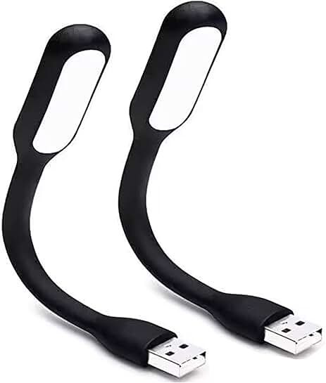 Mini Flexible USB LED Reading Light, 2 Pack