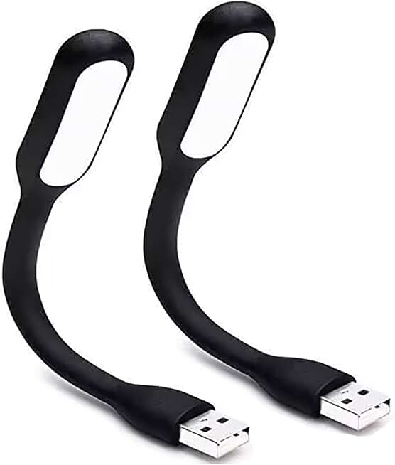 Mini Flexible USB LED Reading Light, 2 Pack