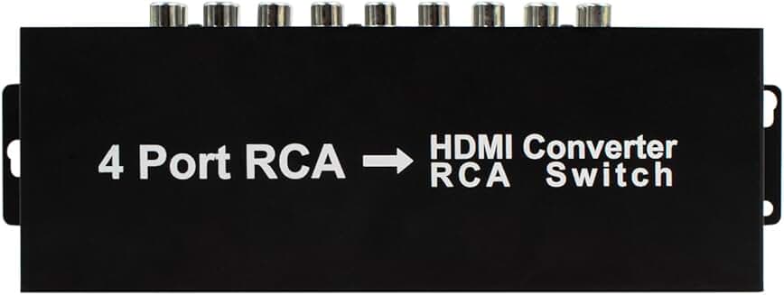 4-Port RCA to HDMI Converter with Switch