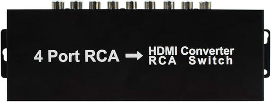 4-Port RCA to HDMI Converter with Switch