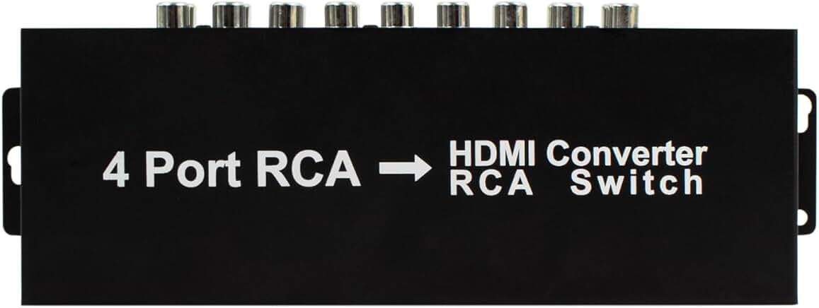 4-Port RCA to HDMI Converter with Switch