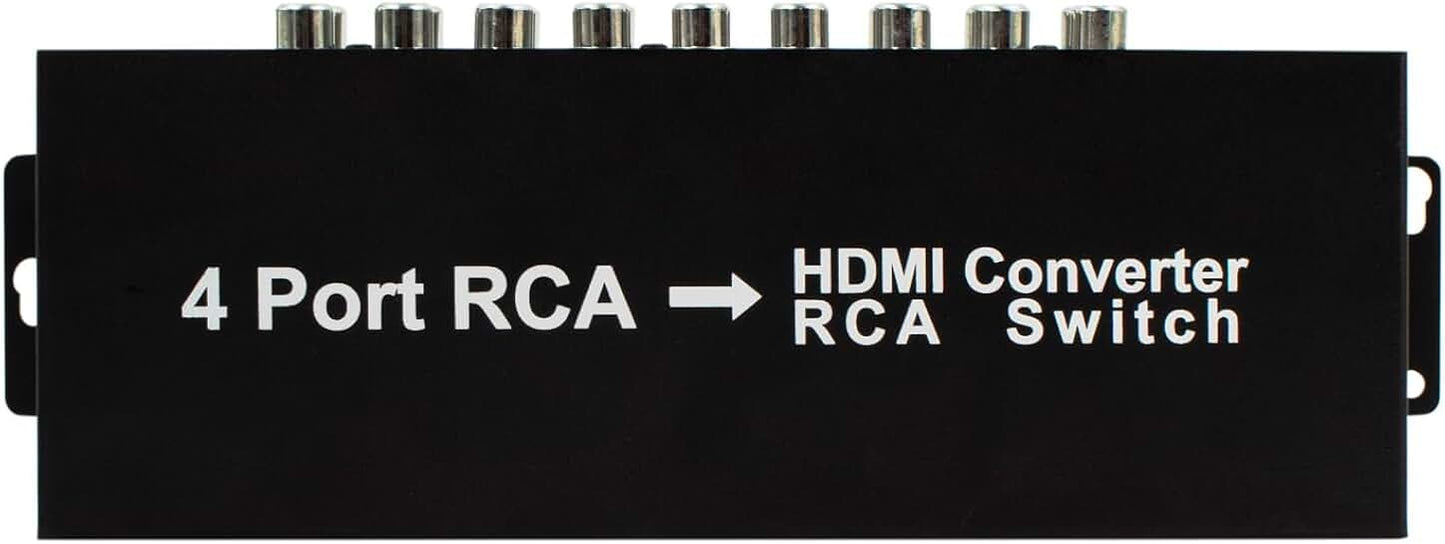 4-Port RCA to HDMI Converter with Switch