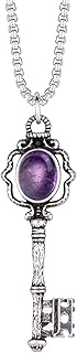 Gothic Crystal Key Pendant Necklace for Women and Men