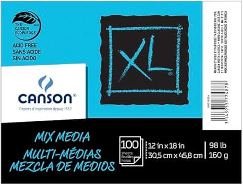 Mixed Media Paper, 12x18 inches, 98 lb, 100 sheets