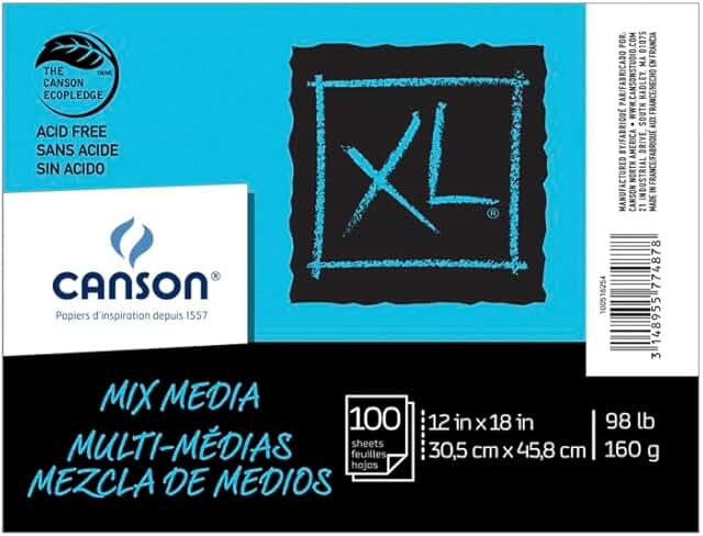 Mixed Media Paper, 12x18 inches, 98 lb, 100 sheets