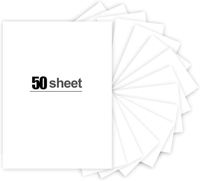 50 Sheets White Cardstock 8.5 x 11 Inch, 250gsm
