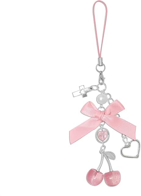 Cute Cherry Phone Charm for Bags and Keys