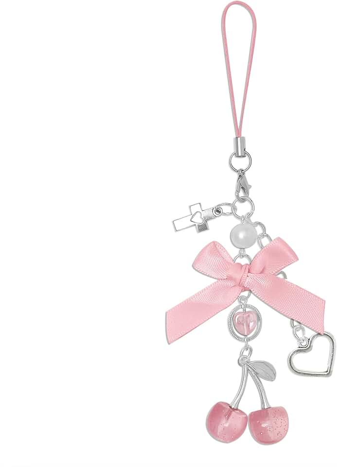 Cute Cherry Phone Charm for Bags and Keys