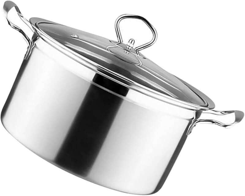 Single Handle Silver Steamed and Stew Pot