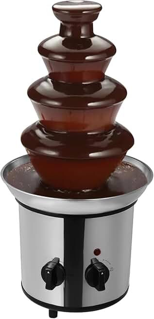 4-Tier Electric Chocolate Fountain and Sauce Melter