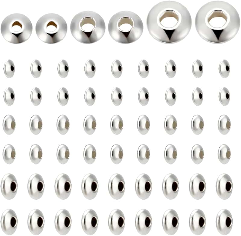 60 Sterling Silver Spacer Beads for Jewelry Making