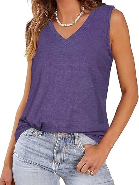 Women’s V-Neck Sleeveless Summer Tank Top