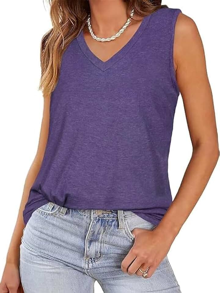 Women’s V-Neck Sleeveless Summer Tank Top