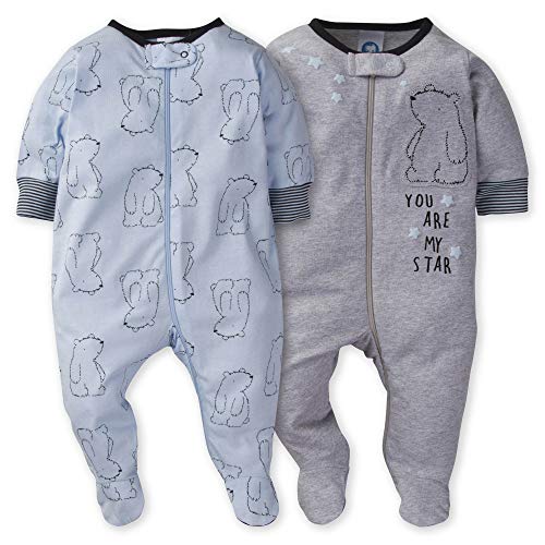 Baby Boys 2-Pack Sleep  N Play, Hello Bear, 6-9 Months