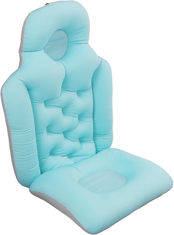 Adult foldable bath pillow with neck support and quick-dry material