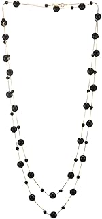 Extra Long Gold-Plated Pearl Necklace for Dress and Party