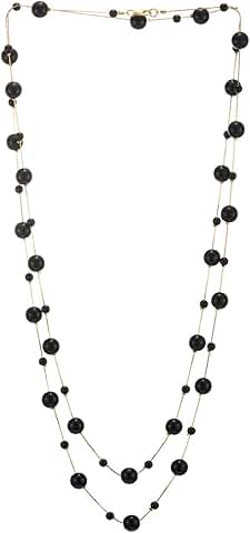 Extra Long Gold-Plated Pearl Necklace for Dress and Party