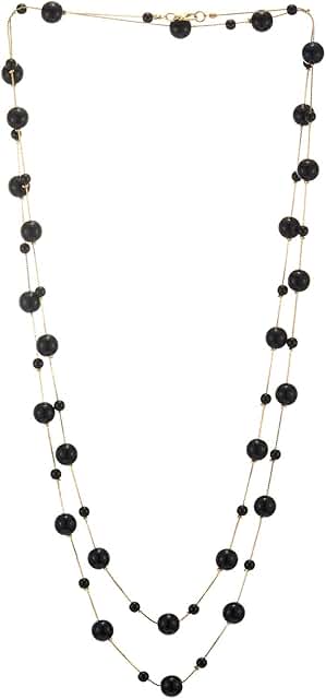 Extra Long Gold-Plated Pearl Necklace for Dress and Party