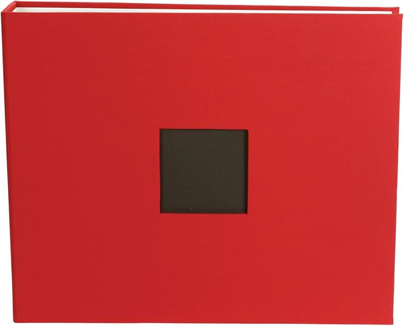 12x12 Red Photo Album with Page Protectors