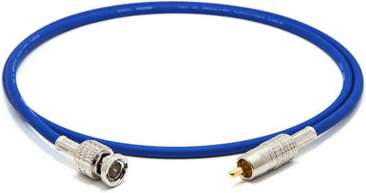 Digital coaxial cable, 6.56 ft, gold RCA to BNC