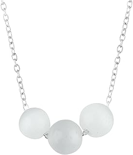 Black gemstone necklace with birthstone pendant