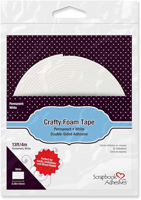 White foam tape, 0.5 x 108 inches