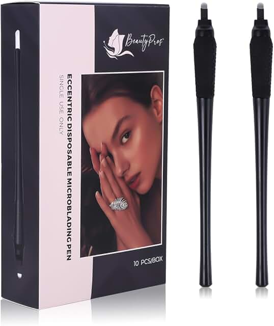 Disposable Microblading Pen with Pigment Sponge Pack of 10