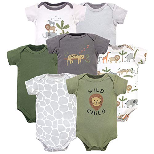 Uni   Cotton Bodysuits Safari Life, 3-6 Months