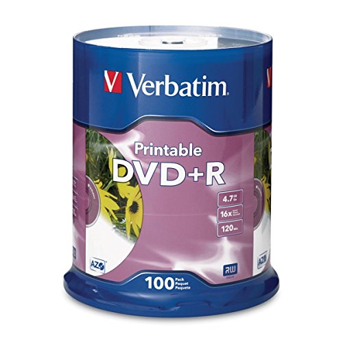VER95145 - DVD Recordable Media - DVD+R - 16x - 4.70 GB - 100 Pack Spindle - Retail