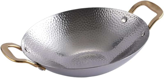 Titanium Hammered Frying Pan and Wok Set