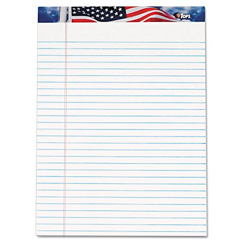 Legal size white writing pad, 50 sheets, pack of 12