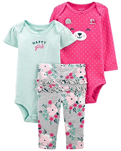 s 3-Piece Little Character Set (Happy Girl/Bear, 3 Months, 3_Months)