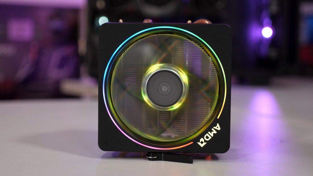 AMD Wraith Prism LED RGB Cooler Fan from Ryzen 7 2700X Processor AM4/AM2/AM3/AM3+ 4-Pin Connector Copper Base/Alum Heat Sink