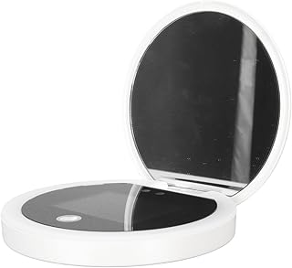 Portable 2X Magnification Makeup Mirror with LED Light