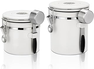 Airtight Stainless Steel Coffee Canister, 11OZ and 16OZ