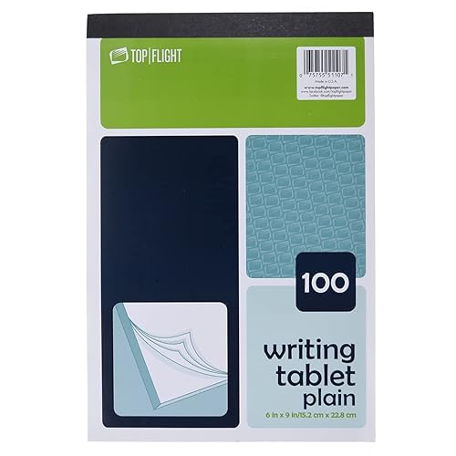 Unruled White Writing Tablet, 100 Sheets