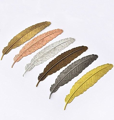 Six Color Vintage Metal Bookmarks for School and Stationery