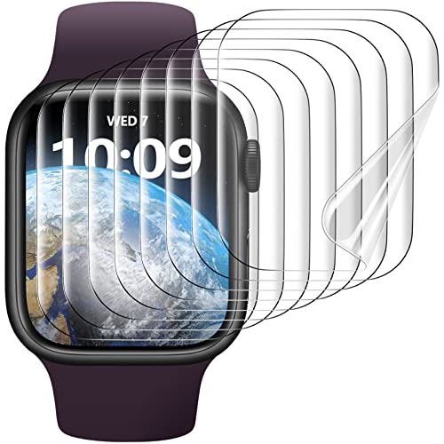 8-Pack TPU Screen Protectors for Apple Watch Series 8/7 45mm