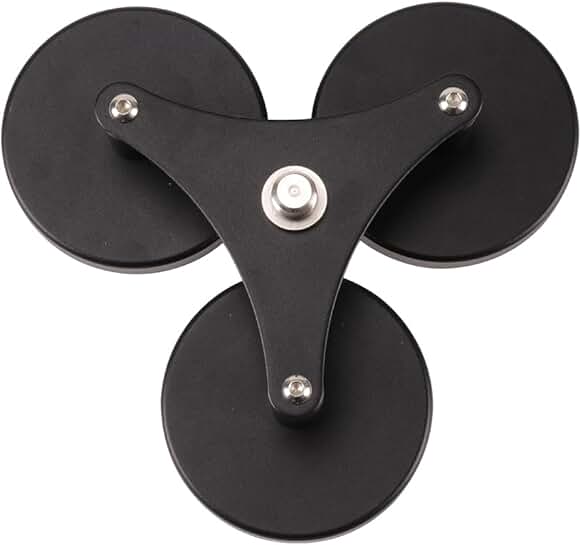 Triple magnetic mount with quick-release tip for GNSS antennas