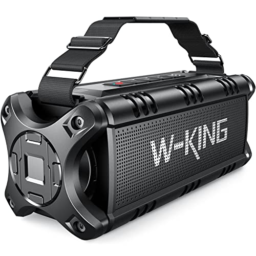 Bluetooth Speaker, 50W Powerful Bluetooth Speaker Loud IPX6 Waterproof, Large Outdoor Portable Speaker Wireless for Deep Bass/Bluetooth 5.0/Power Bank/30H Playtime/TF-Card/AUX/NFC/EQ