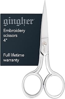 4-inch Silver Embroidery Scissors with Double Loop Handle