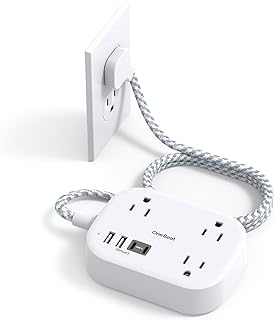 Travel Power Strip with USB C and Outlets
