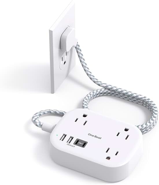 Travel Power Strip with USB C and Outlets