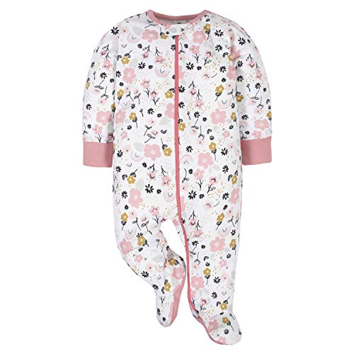 Baby Girls' 4 Pack Sleep 'N Play Footie, Bear Pink, 6-9 Months
